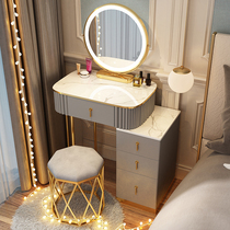  Small apartment 60cm rock board Light luxury wind dresser storage cabinet one bedroom modern simple rental room makeup table