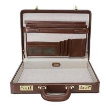McKlein Mens multi-function leather briefcase suitcase password case Da66J19 US direct mail