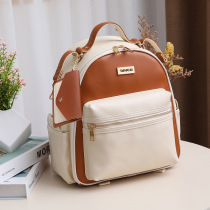 Mommy Pack woman 2022 new small number of outgoing hand double shoulder backpack mother and baby bag light pregnant woman bag little mama bag