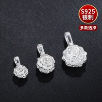 S925 sterling silver Lotus chanting counter clip flower clip Tibetan Beed hand string bracelet accessory clip