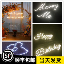 Wedding Festival marryme Happy Birthday happybirthday led Neon Decoration Customized