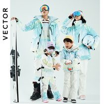 VECTOR childrens parent-child ski suit boys and girls ski pants set waterproof thick warm veneer full set