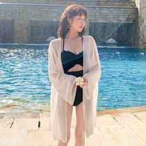Beach resort beach swimsuit blouse can be used in water bikini outside Cardigan anti ultraviolet thin sunscreen coat