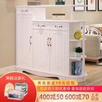 European-style porch living room partition shoe cabinet modern simple double-sided entrance hall shoe cabinet baking paint wine cabinet hollow one shoe cabinet