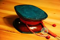  萨 Sakya Light〓 Red Sandalwood Sheepskin Tambourine Tantric Instrument Red sandal wood
