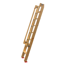 Solid wood ladder climbing ladder high and low bed with handrail straight ladder home custom attic stairs