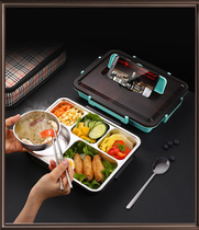  German lunch box separation type insulation 304 stainless steel office workers portable primary school students childrens grid bento lunch box