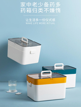 Household large capacity medicine box Family small medicine box Medical small first aid box Portable small medical storage box