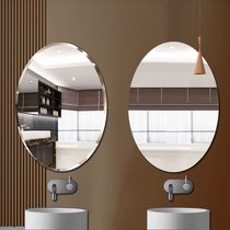 Oval side mirror non-perforated beveled side silver mirror toilet oval wall mounted mirror dressing table custom mirror size