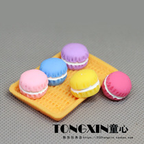 Mini doll supermarket bjd food play kitchen simulation macarons small snacks miniature model ornaments resin toys