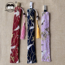 Cotton chopsticks bag custom festive Japanese and wind crane chopsticks set hotel restaurant business gift chopsticks bag