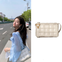 Zhao Ruth with the first layer of cowhide leather woven pillow bag crossbody small bag female summer small square bag summer wild