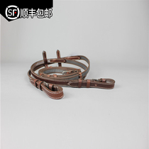 Send insurance equestrian equipment pure leather non-slip webbing imported cowhide British bridle saddle water lerset accessories