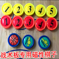  Basketball tactical board with magnetic numbers magnetic pieces large drop plastic magnetic marks coach demonstration magnetic number plate