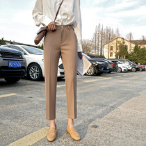 Suit pants womens summer small pants autumn and winter nine-point spring and autumn trousers slim casual pants womens pants eight-point pipe pants