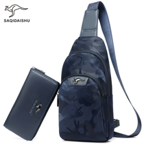 Sacci kangaroo mens chest bag 2022 new wave canvas sloped satchel bag Oxford cloth casual single shoulder bag chest front bag male