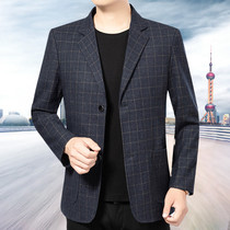  Middle-aged suit jacket suit 2021 spring and autumn new top casual mens single-piece business dad suit portable western men