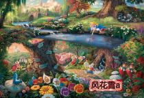 Super clear color cross stitch redrawing drawing drawing source file Alice in Wonderland 450 306