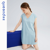 Chunky (light cool) Summer women silk light cotton sleeping dress Ice Sleeping Clothing Thin style Loose Big Code Pure Cotton Sexy