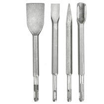 Electric hammer chisel impact drill bit concrete square shank four pits round shank two pits and two grooves flat chisel slotted through the wall electric pick head