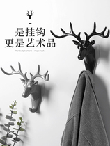 Small Deer Corner Retro Creative Deer Head Wall Animal Adornment Hanging Clothes Hook Featured Avatar Clothing Store Hook Animals