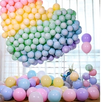 Childrens environmentally friendly non-toxic balloon candy color styling party thickened macaron explosion-proof decoration room stall