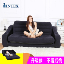 American INTEX double inflatable sofa bed extra luxury inflatable folding lazy casual sofa stool