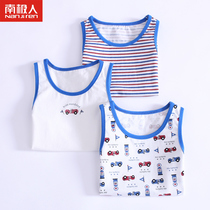 Antarctic man boy vest Pure cotton childrens base shirt Small boy baby close-fitting three-piece summer thin section