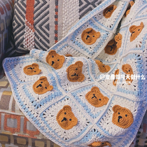 What do Pippi Liu do today? Handmade bear blanket DIY woven crocheted material bag