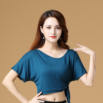 Belly dance tops new modal practice clothes short exposed navel modern dance loose irregular tops