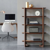 Nordic modern silky style simple solid wood bookshelf bookcase floor rack living room combination Home Multi-Layer Display Cabinet