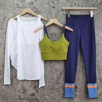 Yoga suit professional autumn and winter female temperament high-end fashion loose quick-drying clothes gym running exercise fitness