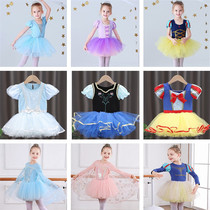 Long-sleeved cotton childrens Frozen 2 Aisha ballet can be opened female Snow White stage costume