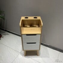 New hairdressing Chinese tool cabinet hairdressing cart solid wood tool cart barber shop mirror table high-end simple tool cabinet
