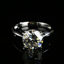 (Bear Home) 18K Platinum Crown Four Claw Diamond Ring Women Moissanite Custom Ring Diamond Ring Wedding