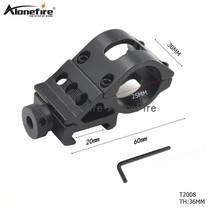 25mm crooked neck clip 21mm card slot clip adapter bracket light clip aluminum alloy flashlight rail clip T2008