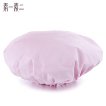 Su one Su two double layer thickened waterproof shower cap Female bathing cap Adult shampoo cap Bathing head cover nursing cap