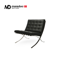 MOREDUO BARCELONA CHAIR LIVING ROOM SOFA CHAIR GENUINE LEATHER STAINLESS STEEL CASUAL CHAIR DESIGNER MMIESCHAIR EXTREMELY BRIEF