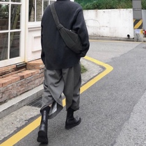 Yamamoto Yaosi pants Net Red wide legs loose Japanese leisure ankle-length pants men trend autumn thin Ruffian handsome
