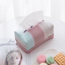 Original pink girl style cloth tissue box Nordic drawing box hipster American paper set household car paper