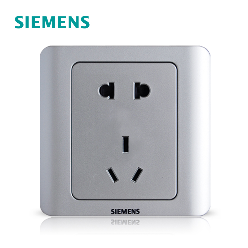 Siemens Switch Socket Prospect Silver 86 Five-hole Wall Power Supply Panel