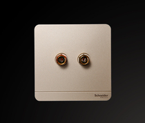 Schneider electrical switch socket single-link two-hole audio socket speaker weak current panel