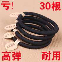 Korean high elastic hair rope thick seamless hair ring Black rubber band tie hair head rope Durable hair ornament