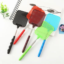 Stainless steel retractable fly swatter old home cant beat manual artifact with long handle large durable silicone