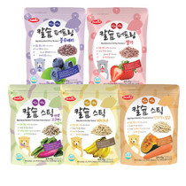 Korean baby food snack Baby show special rice strip rice ring puffs 40g