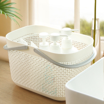 Japanese-style portable bathroom Bath Bath basket large plastic bath basket toiletries drain storage basket dormitory bath basket