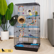  Pet Shangtian new large bird cage household stainless steel parrot live bird tiger skin Xuanfeng luxury villa bird cage
