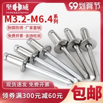 304 stainless steel blind rivets round head pull nail nail open decorative pull rivet M3 2M4M5M6