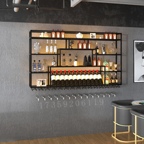 Bar wine cabinet wall bar shelf restaurant display stand script to kill industrial wind hotel wall wine rack storage rack