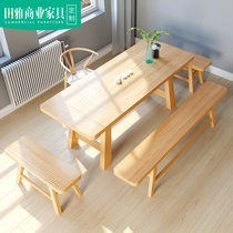 Modern tea table chair combination brief solid wood power tea Several new Chinese tea table Zen Serve tea table log tea art table